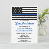 Thin Blue Line Law Enforcement Police Retirement 招待状 (スタンド正面)