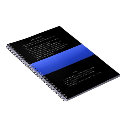 Thin Blue Line & Mirandaの権利警告と権利放棄 ノートブック (右側)