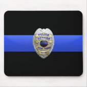 Thin Blue Line Police Badge Mouse Pad マウスパッド (正面)