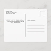 Thin Blue Line Police Officer退職パーティー インビテーションポストカード (裏面)