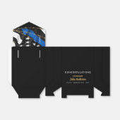 Thin Blue Line Police Officer退職パーティー フェイバーボックス (折り畳みなし)