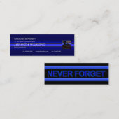 Thin Blue Line Police Officer カスタム Business Card スキニー名刺 (正面/裏面)