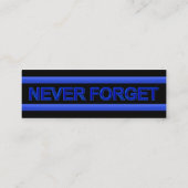 Thin Blue Line Police Officer カスタム Business Card スキニー名刺 (裏面)