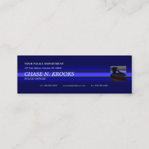 Thin Blue Line Police Officer カスタム Business Card スキニー名刺