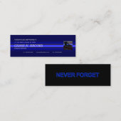 Thin Blue Line Police Officer カスタム Business Card スキニー名刺 (正面/裏面)