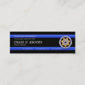 Thin Blue Line Police Officer カスタム Business Card スキニー名刺 (正面)