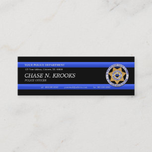 Thin Blue Line Police Officer カスタム Business Card スキニー名刺