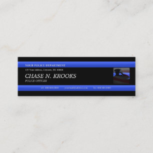 Thin Blue Line Police Officer カスタム Business Card スキニー名刺