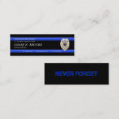 Thin Blue Line Police Officer カスタム Business Card スキニー名刺 (正面/裏面)