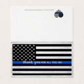 Thin Blue Line Police Officer Bulk Thank 名刺 (外部フラット)