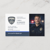 Thin Blue Line Police Photo Business Card 名刺 (正面)