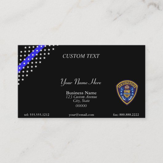 Thin Blue Line San Diego PD名刺 名刺 (正面)