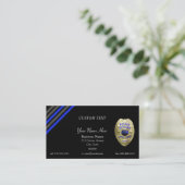 Thin Blue Line Stars and Stripes 4つのバッジオプションB 名刺 (スタンド正面)