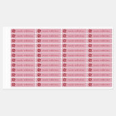 Thin Blush Pink Jar Tamper-Proof Seal Label   ラベル (シート)