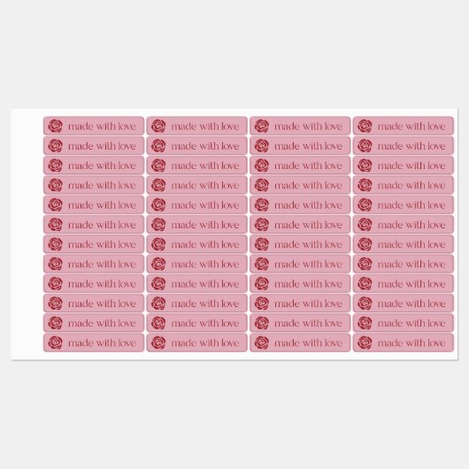 Thin Blush Pink Jar Tamper-Proof Seal Label   ラベル (シート)