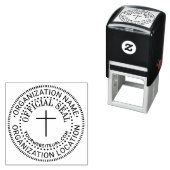 Thin Cross Custom Official Seal Name Loc URL セルフインキングスタンプ (インサイチュ)
