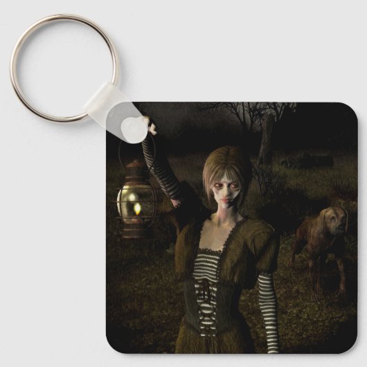 Thin female carrying lamp キーホルダー (正面)