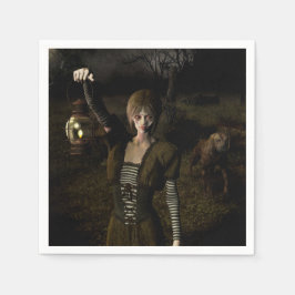 Thin female carrying lamp スタンダードカクテルナプキン