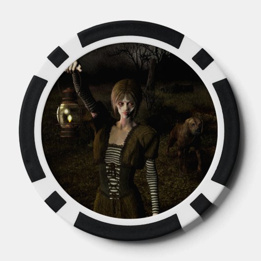 Thin female carrying lamp ポーカーチップ (裏面)