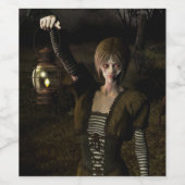 Thin female carrying lamp ワインラベル (シングルラベル)