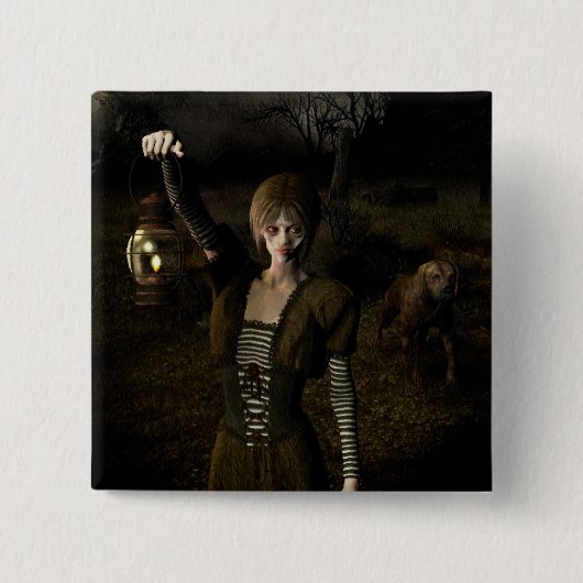 Thin female carrying lamp 缶バッジ (正面)