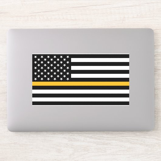 Thin Gold Line Dispatch 8" Vinyl Laptop Sticker シール (コンピューター)