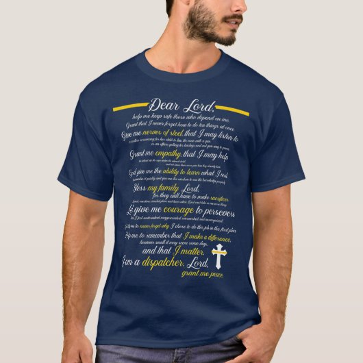 Thin Gold Line Dispatchers Prayer Dispatcher Tシャツ (正面)