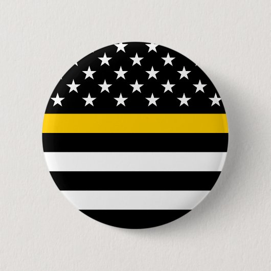 Thin Gold Line Flag (United States) 缶バッジ (正面)