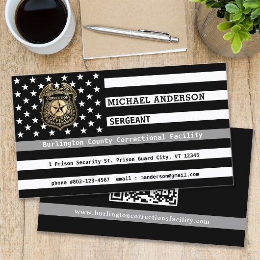 Thin Gray Line カスタムロゴ矯正官 名刺
