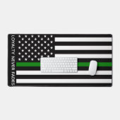 Thin Green Line Flag (United States) デスクマット (キーボード&マウス)