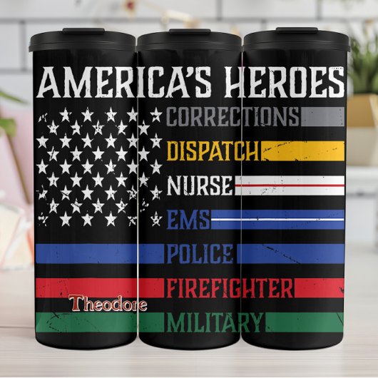 Thin Line America's Heroes Design タンブラー