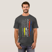 Thin Line First Responder  Patriotic American Tシャツ (正面フル)
