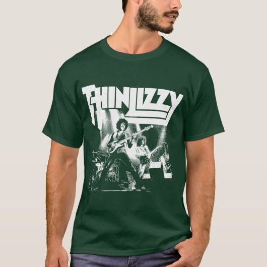 Thin Lizzy Blackriblend gift funny family Tシャツ (正面)