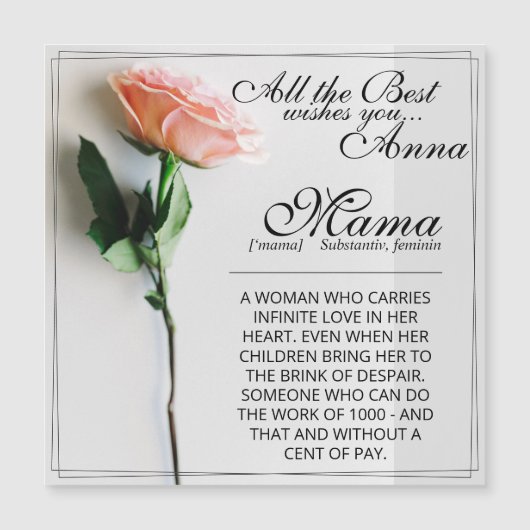 Thin Magnetic Card マグネット招待状 (正面)