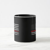 Thin Red Line American Flag mug_ firefighter Gift マグカップ (中央)