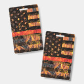 Thin Red Line and Flames バッジ (正面＆裏面)