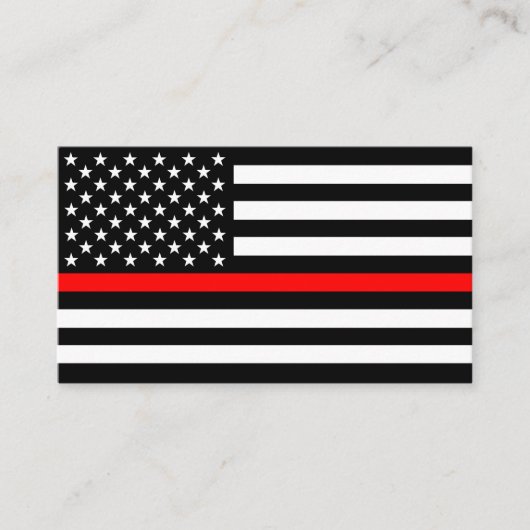 Thin Red Line Flag, USA Fireman / Personalized 名刺 (正面)