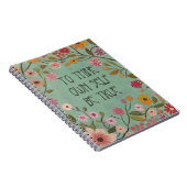 Thine Own Self Be Trueフローラノートブック – ティール（緑がかった色） ノートブック (右側)