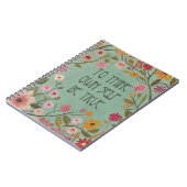 Thine Own Self Be Trueフローラノートブック – ティール（緑がかった色） ノートブック (左側)