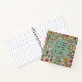 Thine Own Self Be Trueフローラノートブック – ティール（緑がかった色） ノートブック (内部)