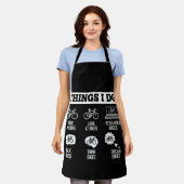 Thing I Do in My Spare Time Biker Funny Bicycle エプロン (着用した状態)