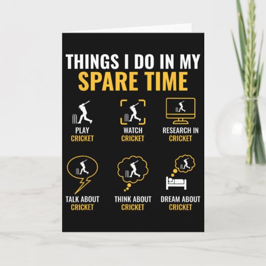 Thing I Do In My Spare Time Cricket Sport Cricket  カード (正面)