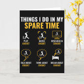 Thing I Do In My Spare Time Cricket Sport Cricket  カード (黄色い花)