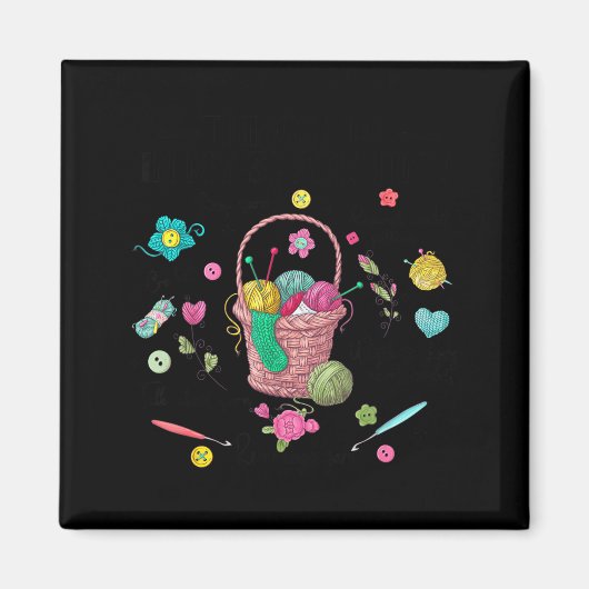 Thing I Do In My Spare Time Crochet Funny Crocheti マグネット (正面)