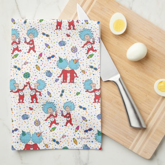 Thing One Thing Twoお祝い キッチンタオル (四つ折り)