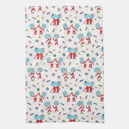 Thing One Thing Twoお祝い キッチンタオル (縦)