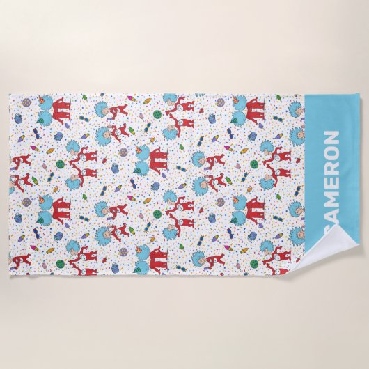 Thing One Thing Twoお祝い ビーチタオル (正面)