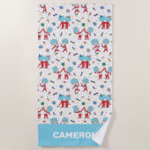 Thing One Thing Twoお祝い ビーチタオル (正面)