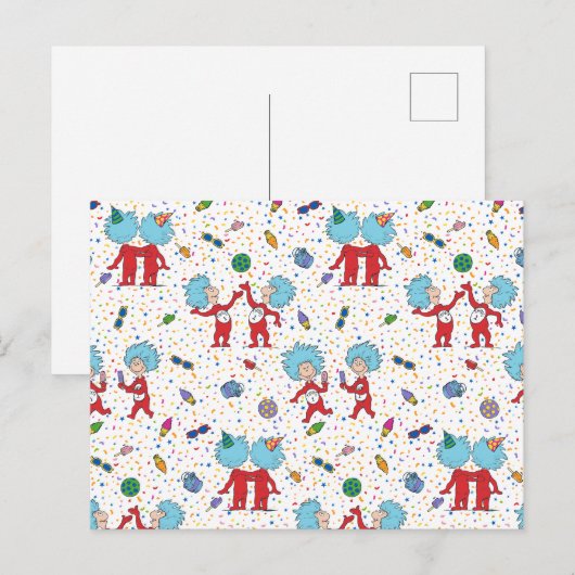 Thing One Thing Twoお祝い ポストカード (正面/裏面)