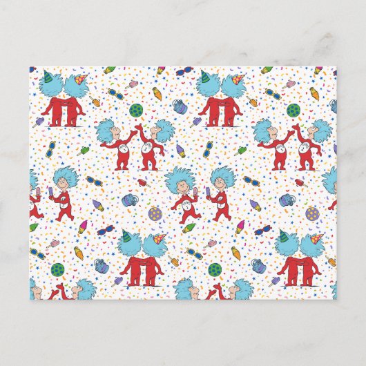 Thing One Thing Twoお祝い ポストカード (正面)